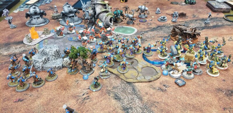 Madrak's Northkin army advancing to jam the Crucible Guard army. 